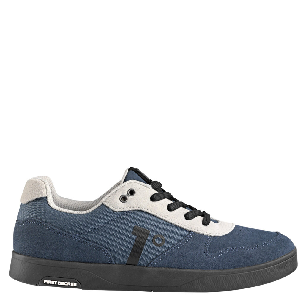 1° FIRST DEGREE ARCADE Blue Grey flat pedal MTB shoe side view